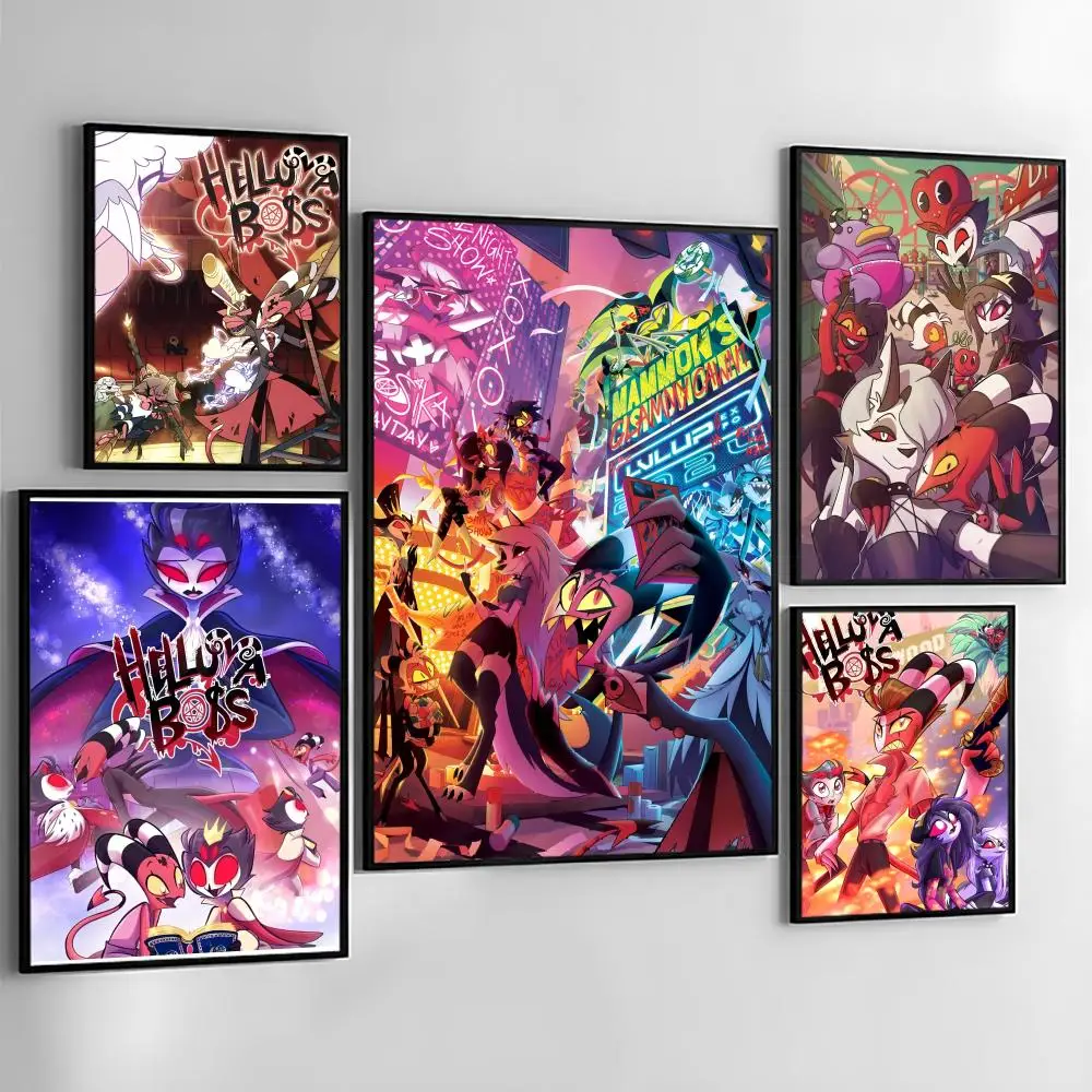 Cartoon H-Helluva Boss Terror hazbin hotel Poster Holiday Gifts Decoration Designed For Home Restaurant Office Space Wall Art