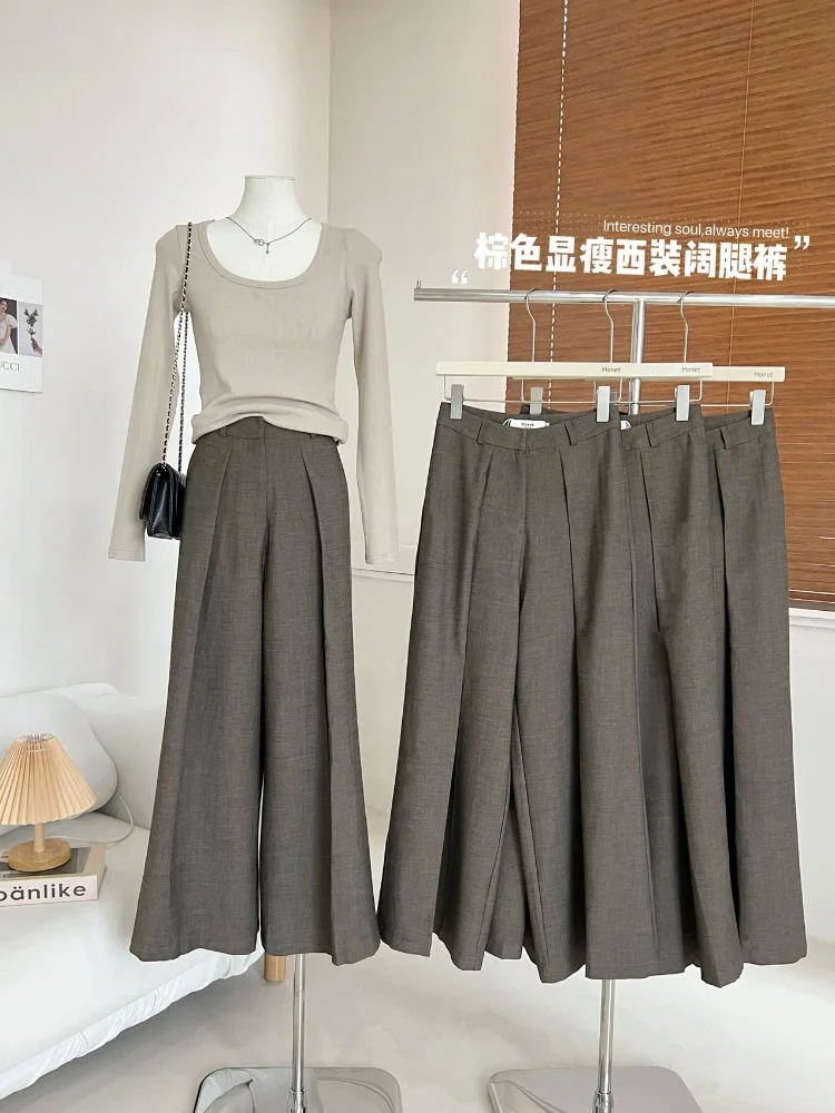 Y2K Wide Leg Baggy Pants Comfortable Solid Color Comfortable Vintage Pants Women 2023 Fall Mom Trousers