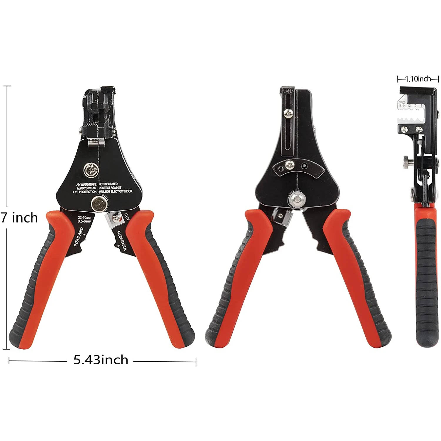 3in1 Wire Stripper Plier-Bare/Insulated Terminal Crimping Tool, Cutting and Stripping Wires-Handy and Portable Electrical Tool