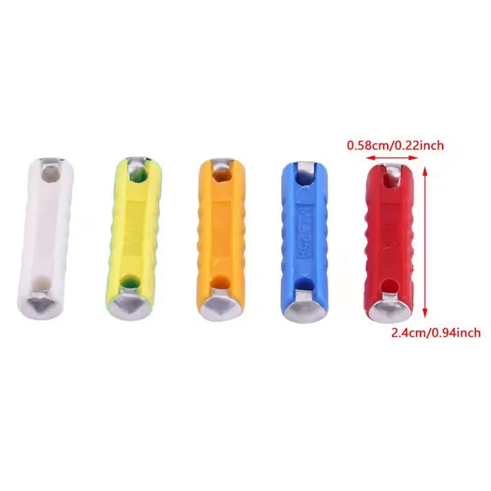 100/200 Pcs Continental Car Fuses Set European Bar Torpedo Fuse Automotive Circuits For Vintage Classic Cars 5/8/10/16/25 AMP image 3