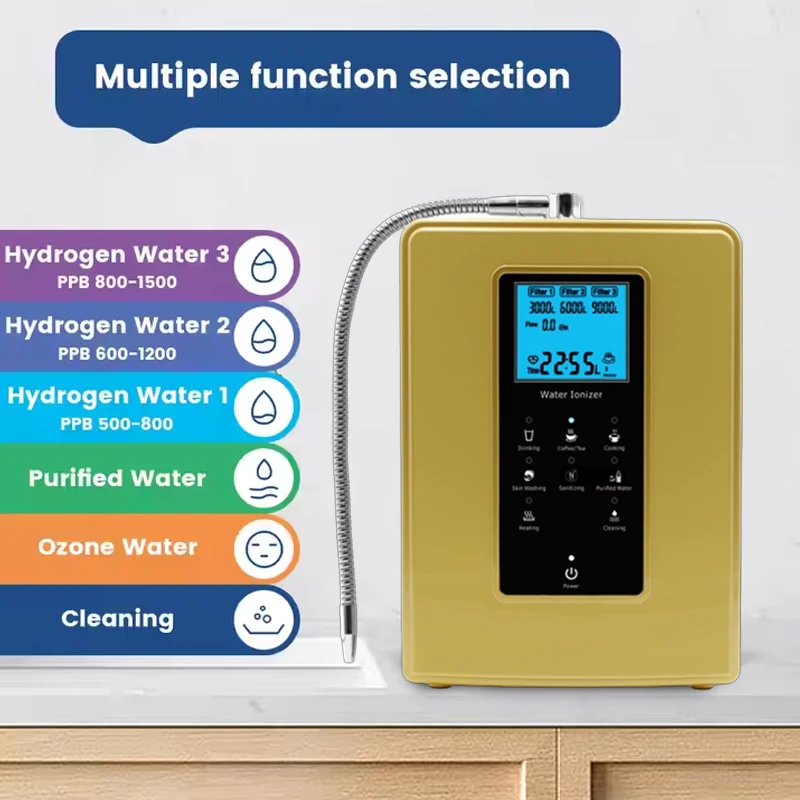 Japan Tech Alkaline Water Fiter Machine 5/7 Plate Ionized Water Purifier PH3.5-10.5 Kangen Alkaline Water Machine