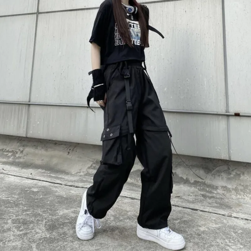 

Уникальные и классические съемные рабочие брюки, женские летние тонкие черные брюки с высокой талией, свободные и стильные повседневные брюки для похудения