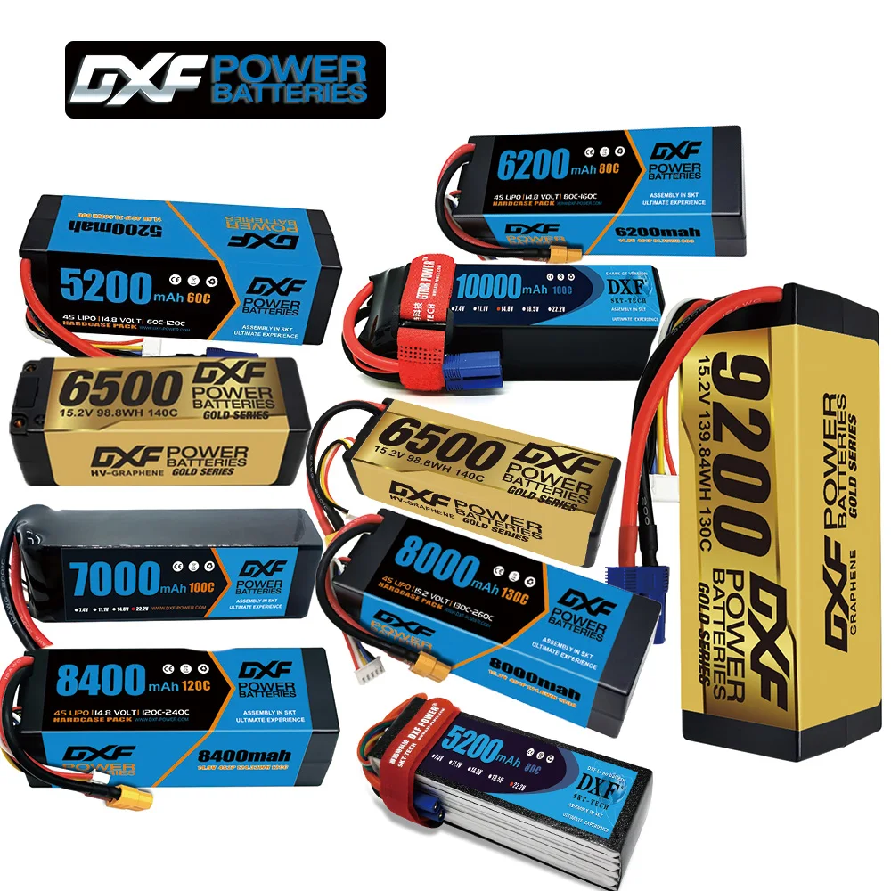 Batería Lipo para coche teledirigido, 1/2 piezas DXF 4S 6S, 14,8 V, 15,2 V, 22,2 V, 8400 V, 8000mAh, 9200mAh, 10000mAh, 7000mAh, 6500mAh, 6200mAh,