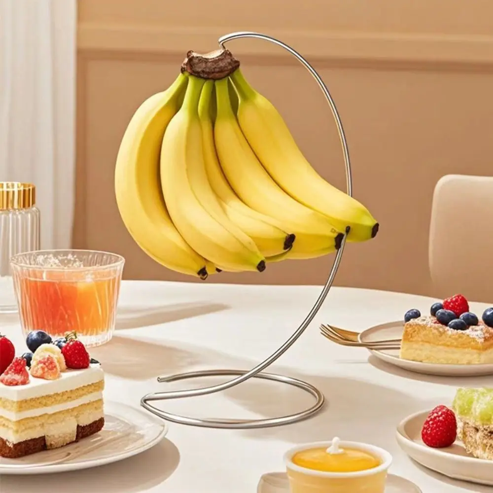 Creative Metal Banana Rack Keep Bananas Fresh Space Saving Fruit Display Hanger Multifunctional Rust Proof