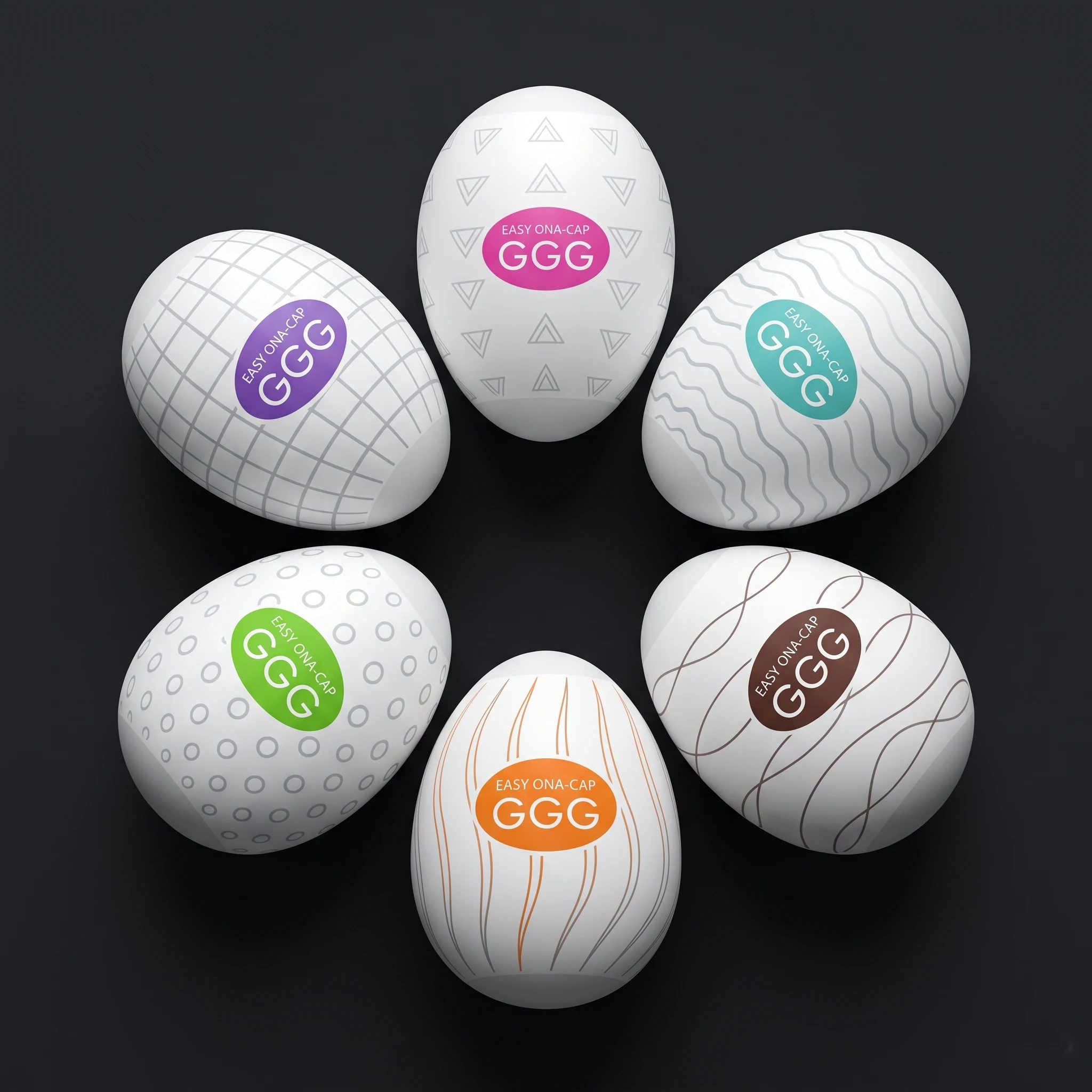 6 Pcs Male Masturbation Eggs Textured Pocket Stroker Super Stretchable Soft Silicone Disposable Masturbator Cup for Men