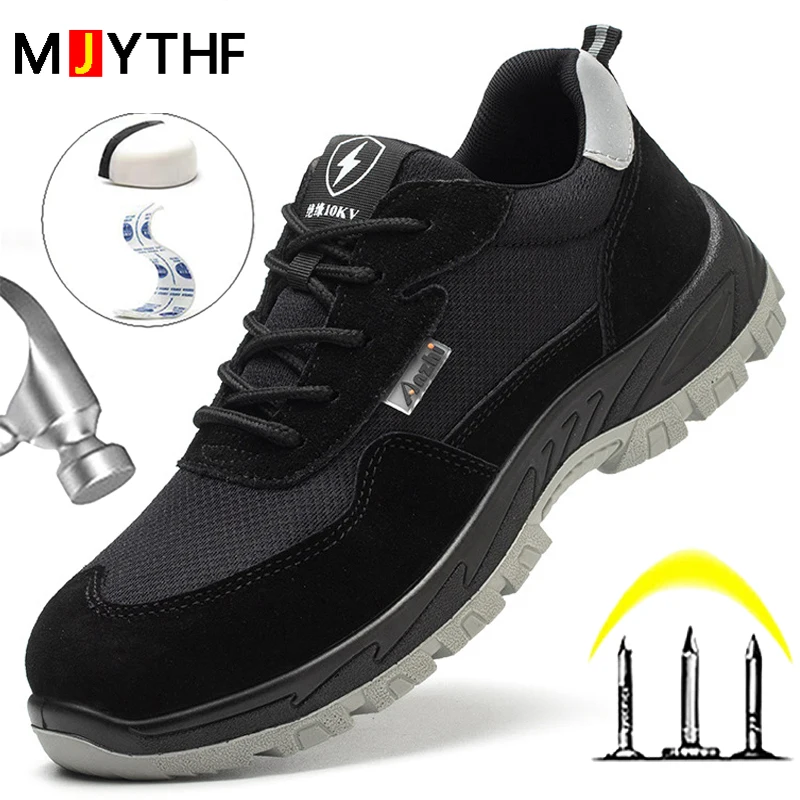 

Insulated 6kV safety shoes Male anti smashing and anti piercing Work boots Steel Toe shoes Anti scalding Welding shoes Non-slip