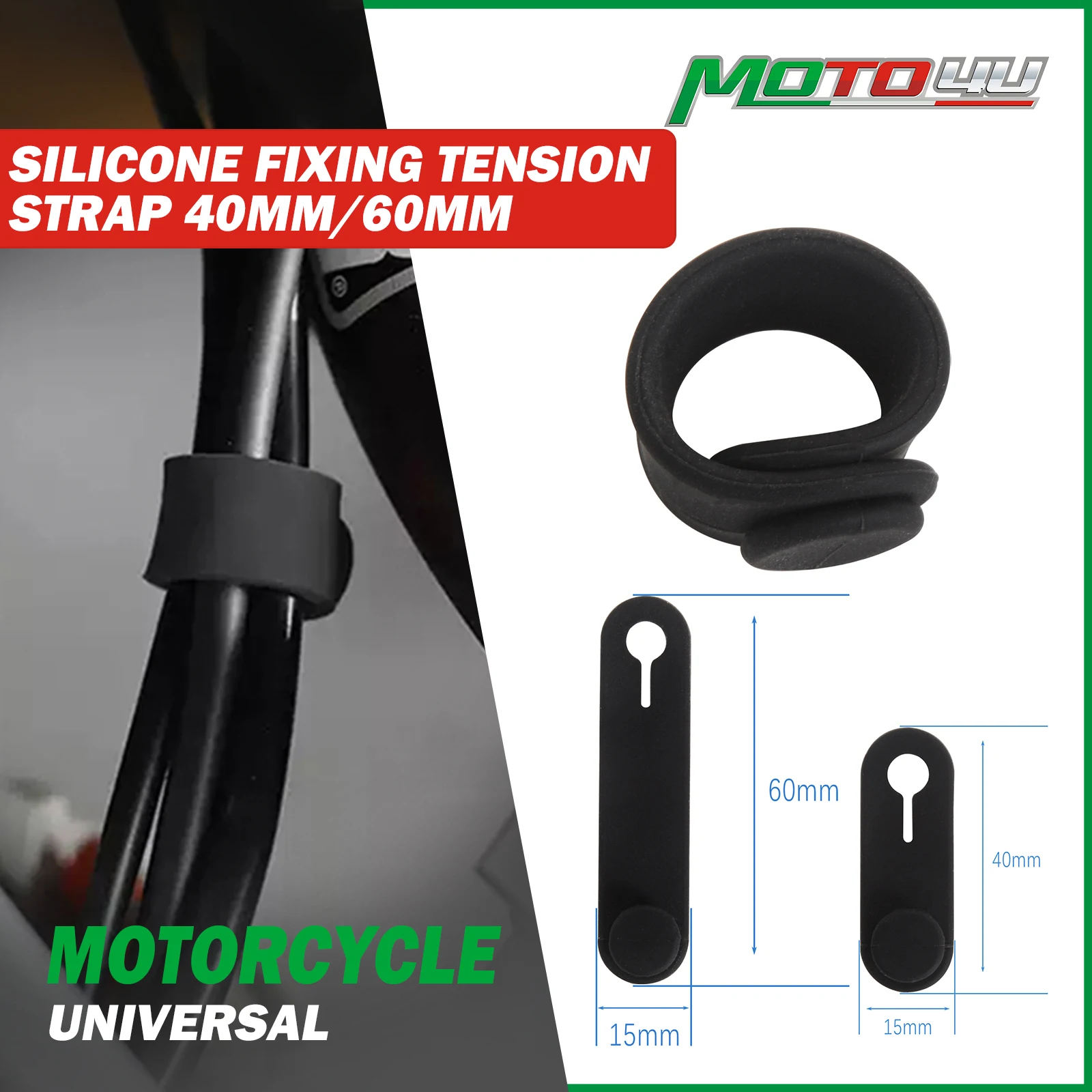 40mm/60mm 10szt Silikonowy pasek mocujący Opaska bandażowa Przewody sprzęgła Przewody do YAMAHA Do BMW Do KAWASAKI Do HONDA