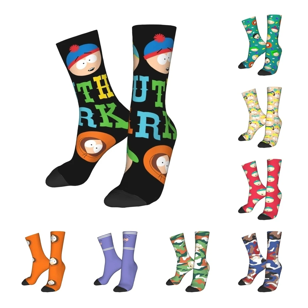 

Осенне-зимние повседневные унисекс носки с героями мультфильмов «Лучшие бутоны Южного Парка», дышащие баскетбольные носки