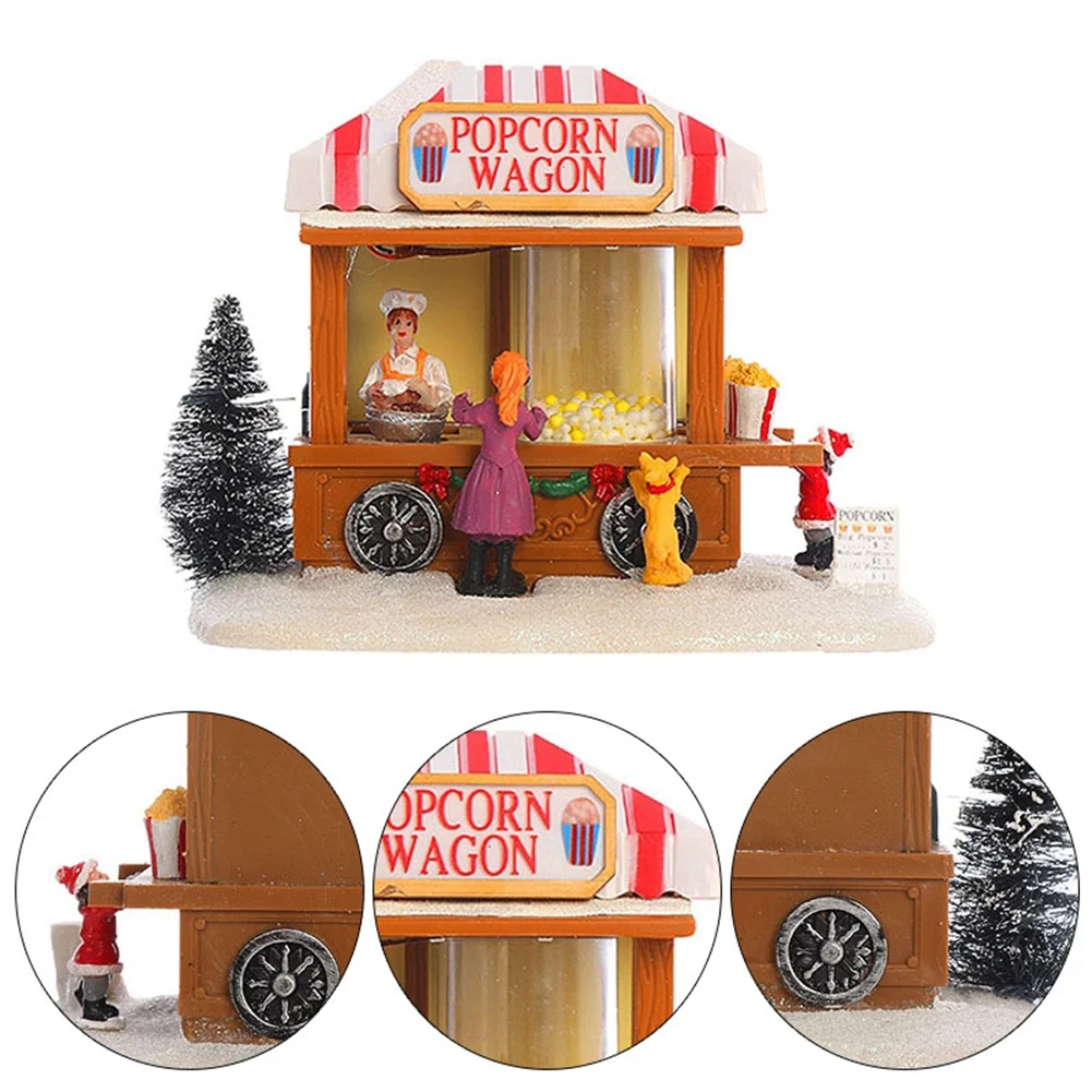 ABRB-Night Light Music سنو هاوس زينة عيد الميلاد الديكور عتبة النافذة هدايا عيد الميلاد #4