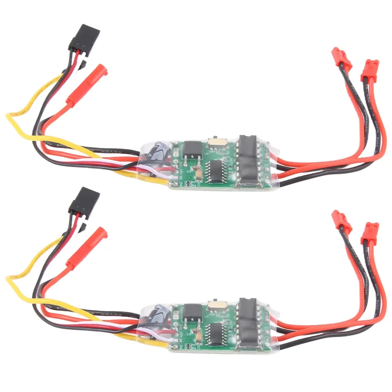 ABWE-Dual Way ثنائي الاتجاه نحى Esc 2S-3S Lipo 5A Esc التحكم في السرعة لنموذج Rc قارب/خزان 130 180 محرك ناعم، 2 قطعة