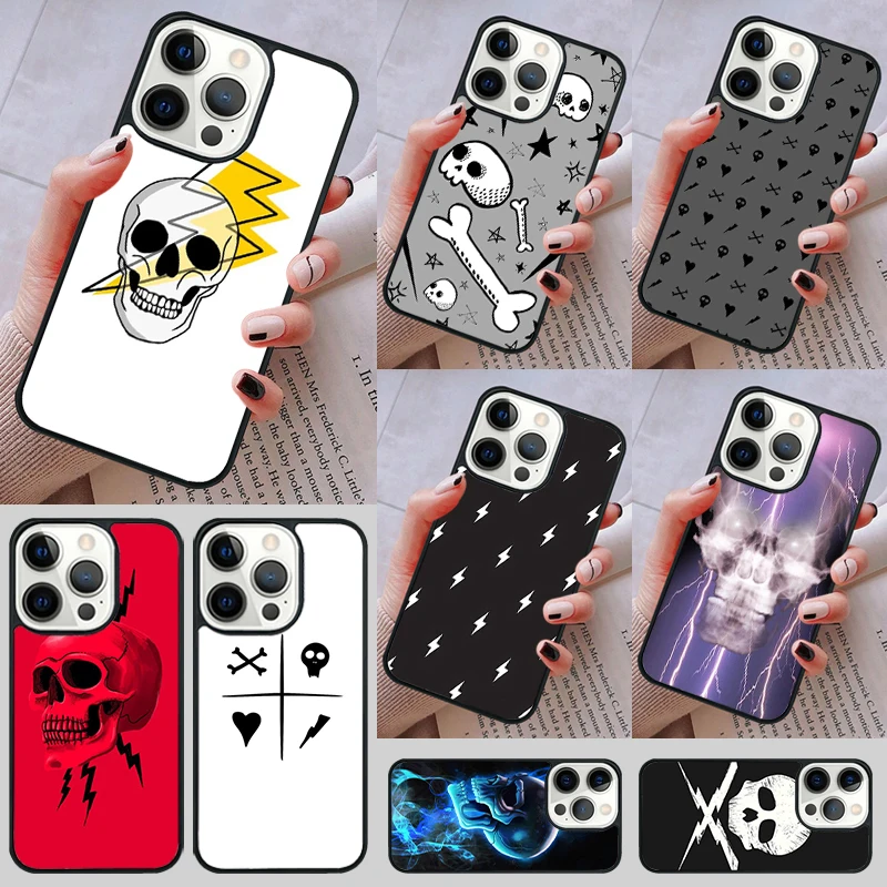 Lightning Bones Phone Case cover For iPhone 14 13 15 16 Pro Max Coque 12 11 Pro Max For Apple 8 PLUS 7 6S fundas