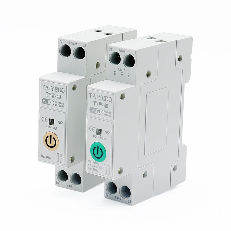 Tuya WiFi Smart Circuit Breaker 1P 40A DIN Rail for Smart Home Wireless Remote Control WiFi Switch by APP