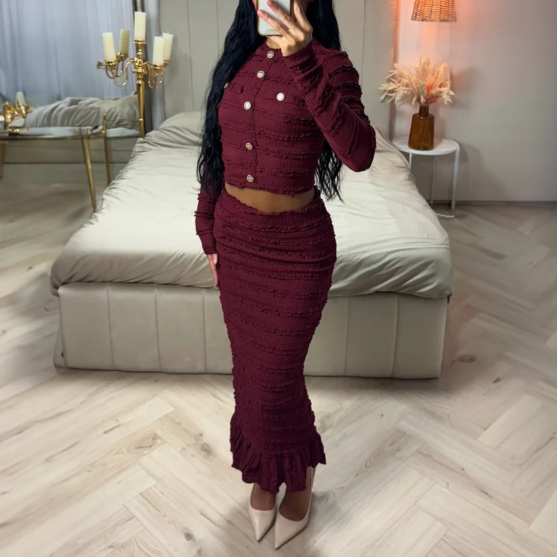 

Элегантная и универсальная рубашка, закрывающая бедра, юбка, костюм-двойка для женщин, осень-зима