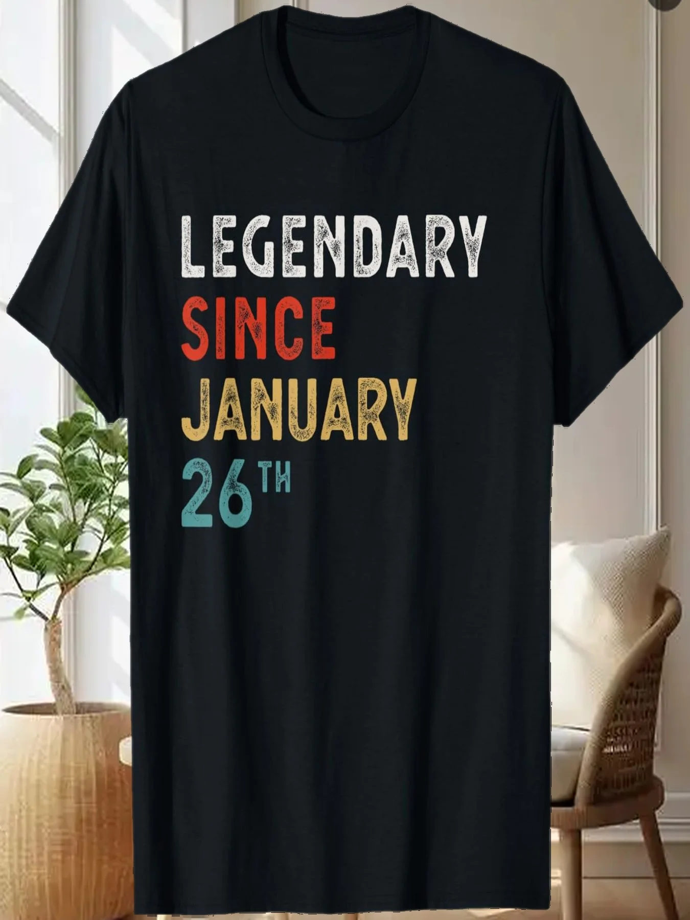 

Legendary Since January 26 Th Vintage Retro Birthday Gift T-Shirt