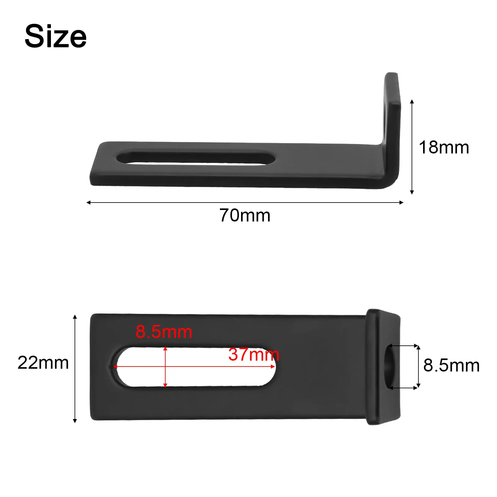 Pair of Motorcycle Fog Light Mount Brackets with Slide Adjustment for Easy Installation on Motorcycles and Off Road Vehicles