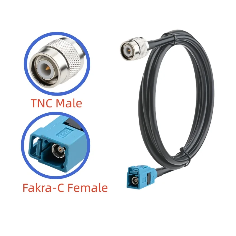 FAKRA-C to TNC Male Coaxial RF Cable RG58/50-3 for Beidou Unmanned Vehicle Network Positioning and Navigation