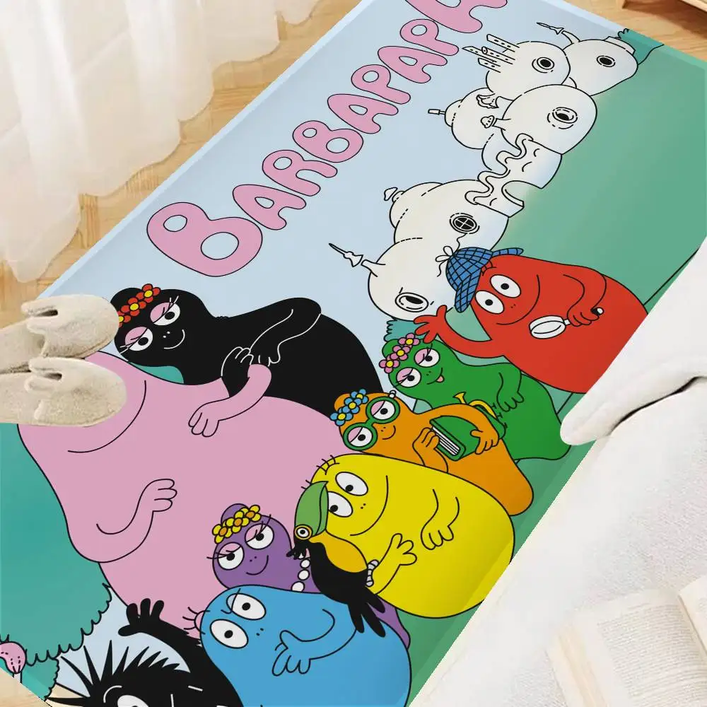 Children Barbapapa Animation Entrance Door Mat Nordic Style Bedroom Living Room Doormat Home Balcony Anti-Slip Modern Home Decor