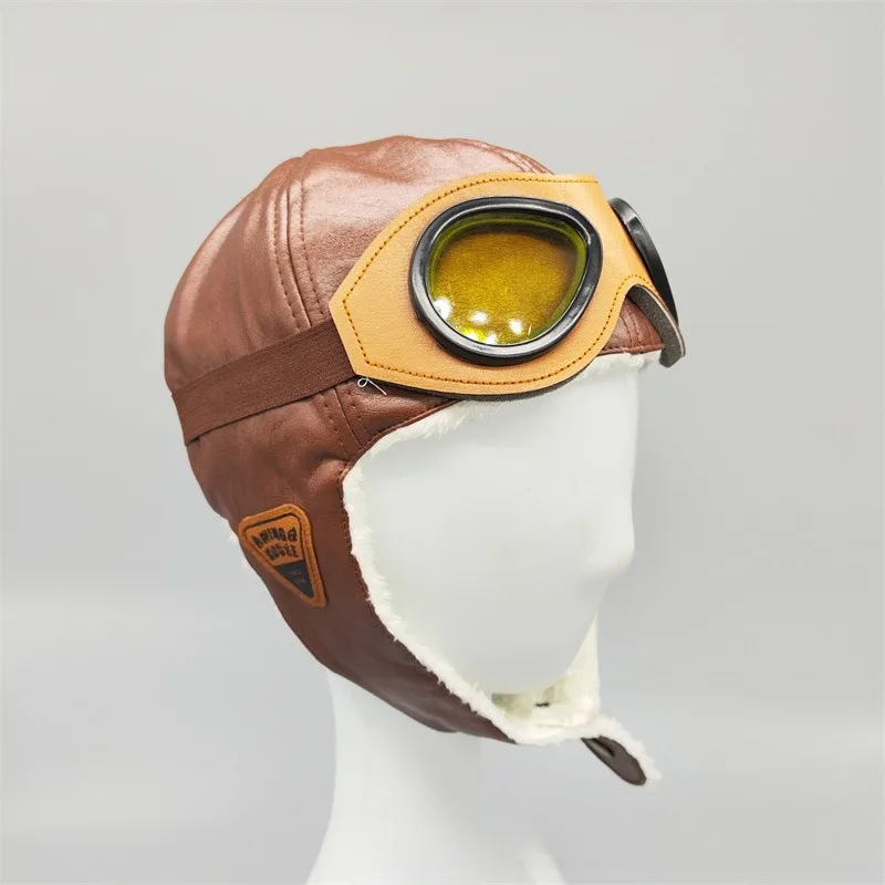 Children's Fashion Sunglasses Lei Feng Hat Korean Retro Trend Pullover Cap Autumn and Winter Warm Ear-Protecting Hats