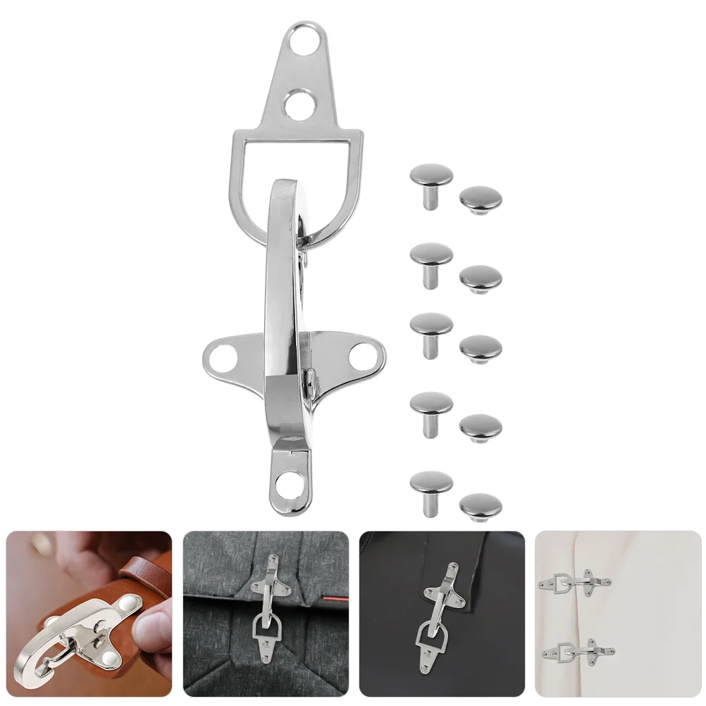 

Silver Metal Waist Belt Buckle Coat Toggle Closure Metal Fastener Fashion Accessory for Sweater Dress Shawl Cardigan