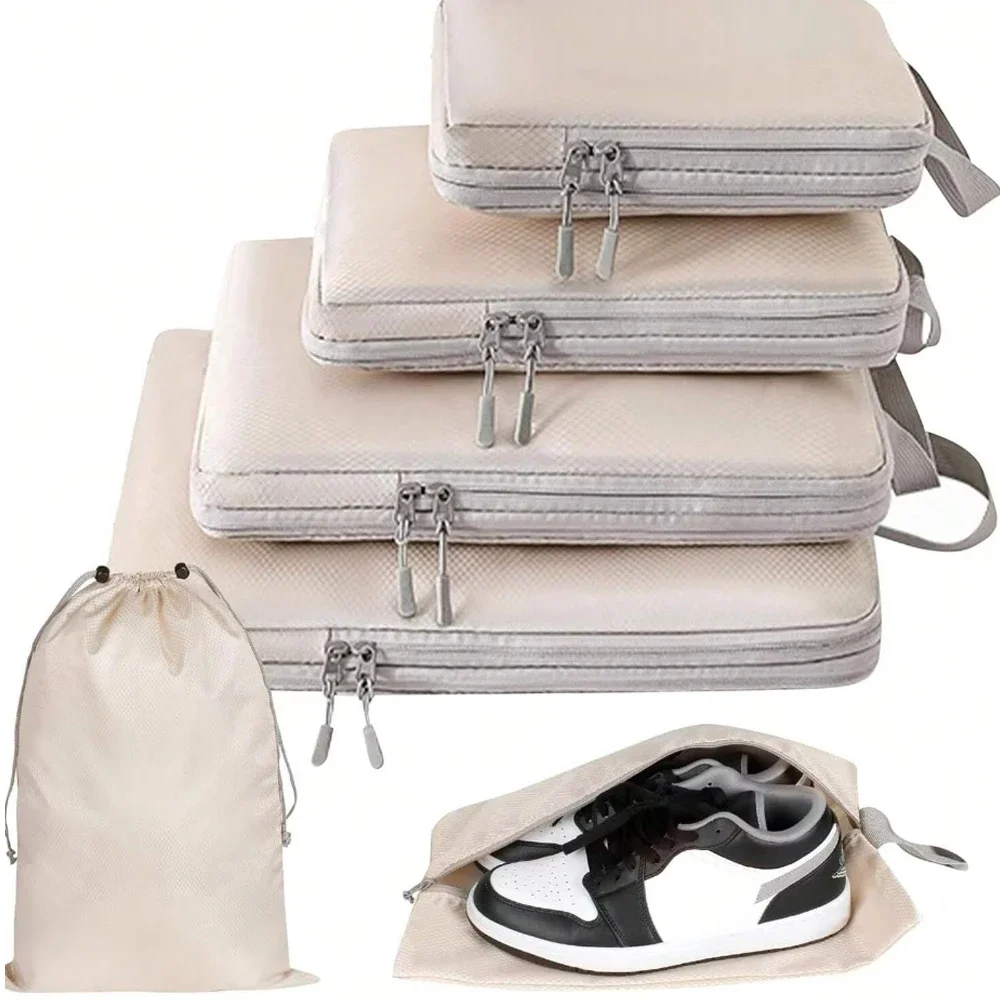 

Набор/6 шт., сжимаемая упаковка, дорожная сумка для хранения кубиков, водонепроницаемый чемодан, нейлоновый портативный чемодан с сумочкой, органайзер для багажа