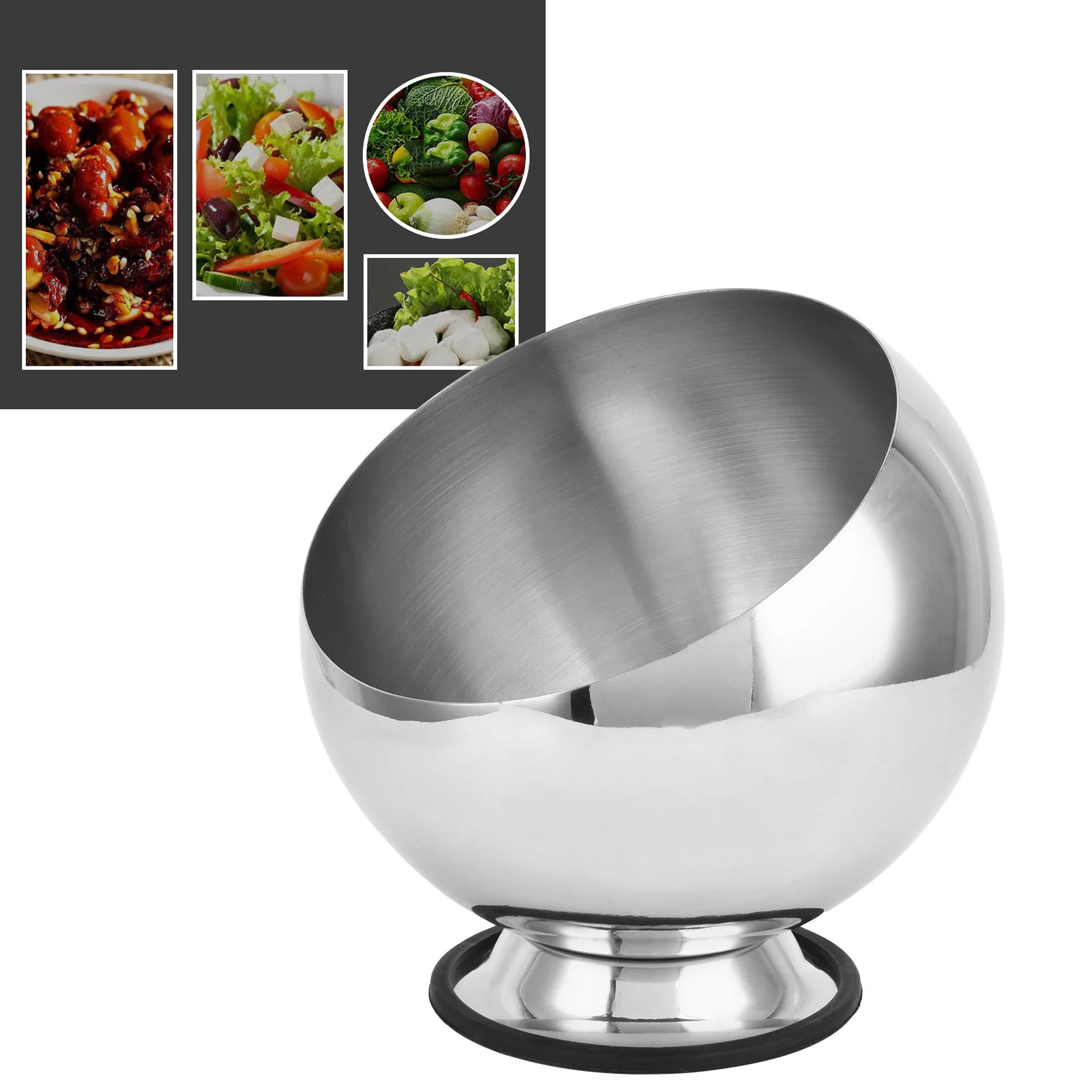 Stainless Steel Sauce Dish Dipping Bowl, Oblique Condiment Pot Hot Pot Restaurant Buffet Sugar Bowl, for Serving Sugar Pepper