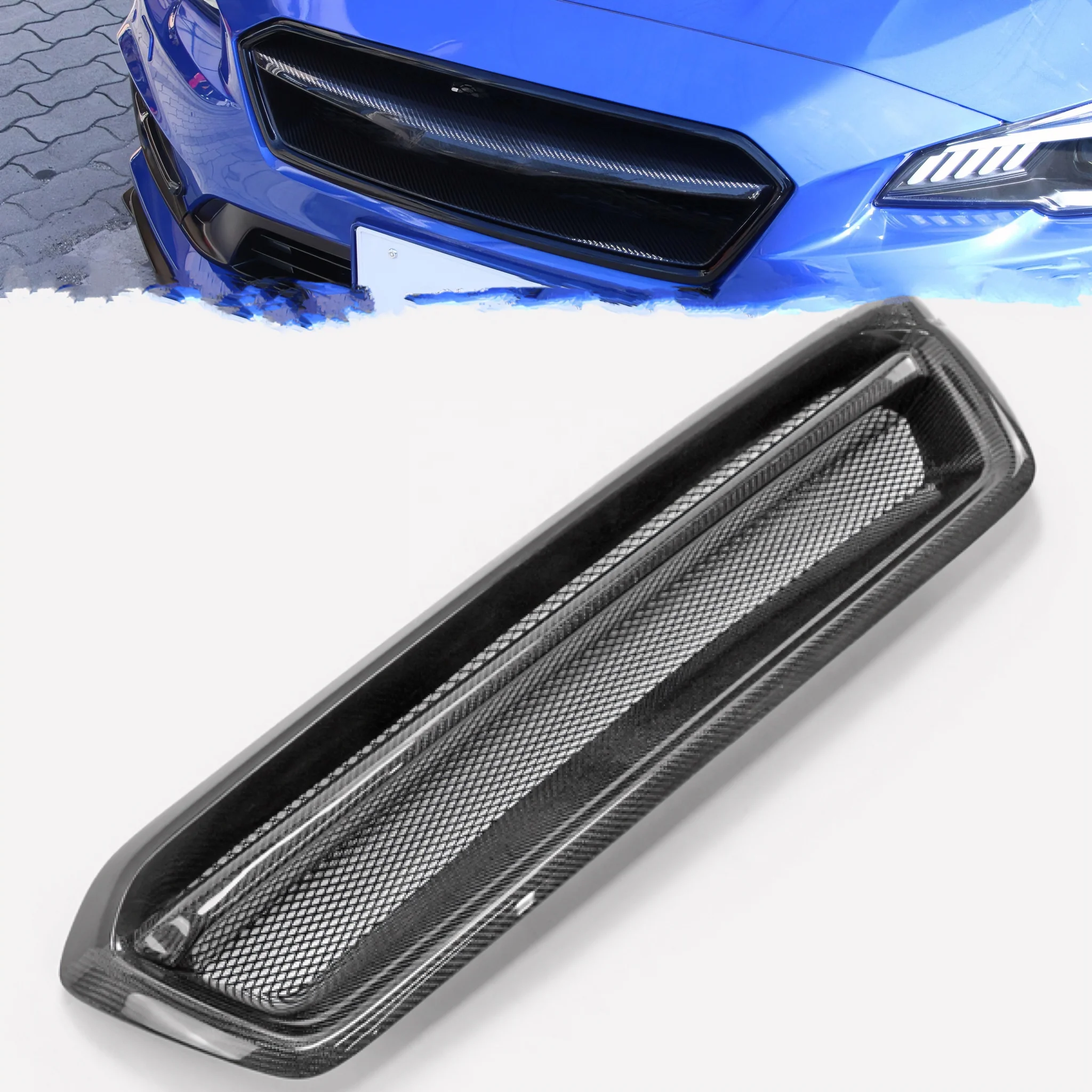 Fits for Subaru 14-18 Levorg VMG VM4 STI  Type front gril  Carbon Front Bumper Grill for Levorg