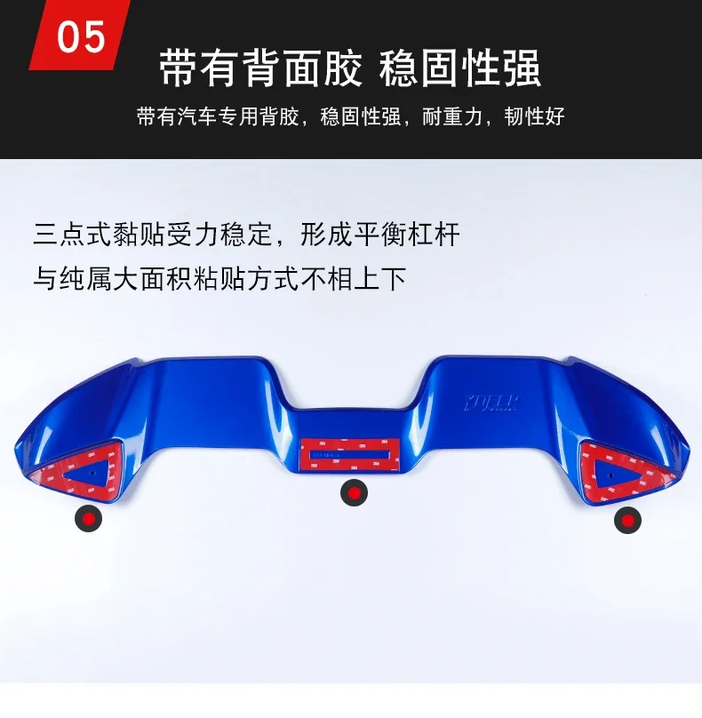 Roof Spoiler Type F Rear Trunk Wing ABS material Refit Accessories For Fit GK5 Jazz 2014 15 16 17 18 19 20