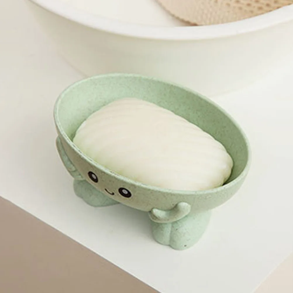 

2 Pcs Soap Box Kitchen Multifunctional Dish Cartoon Self Draining Tray Liquid