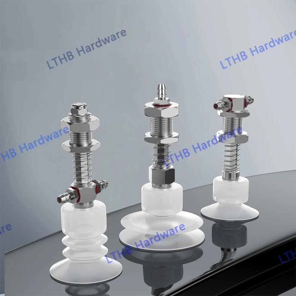 10 Pieces Big Head Suction Cup SP/DP/MP White Silicone Rubber 8mm Mounting Hole Strong Force Sucker Robot Arm Automation Tools
