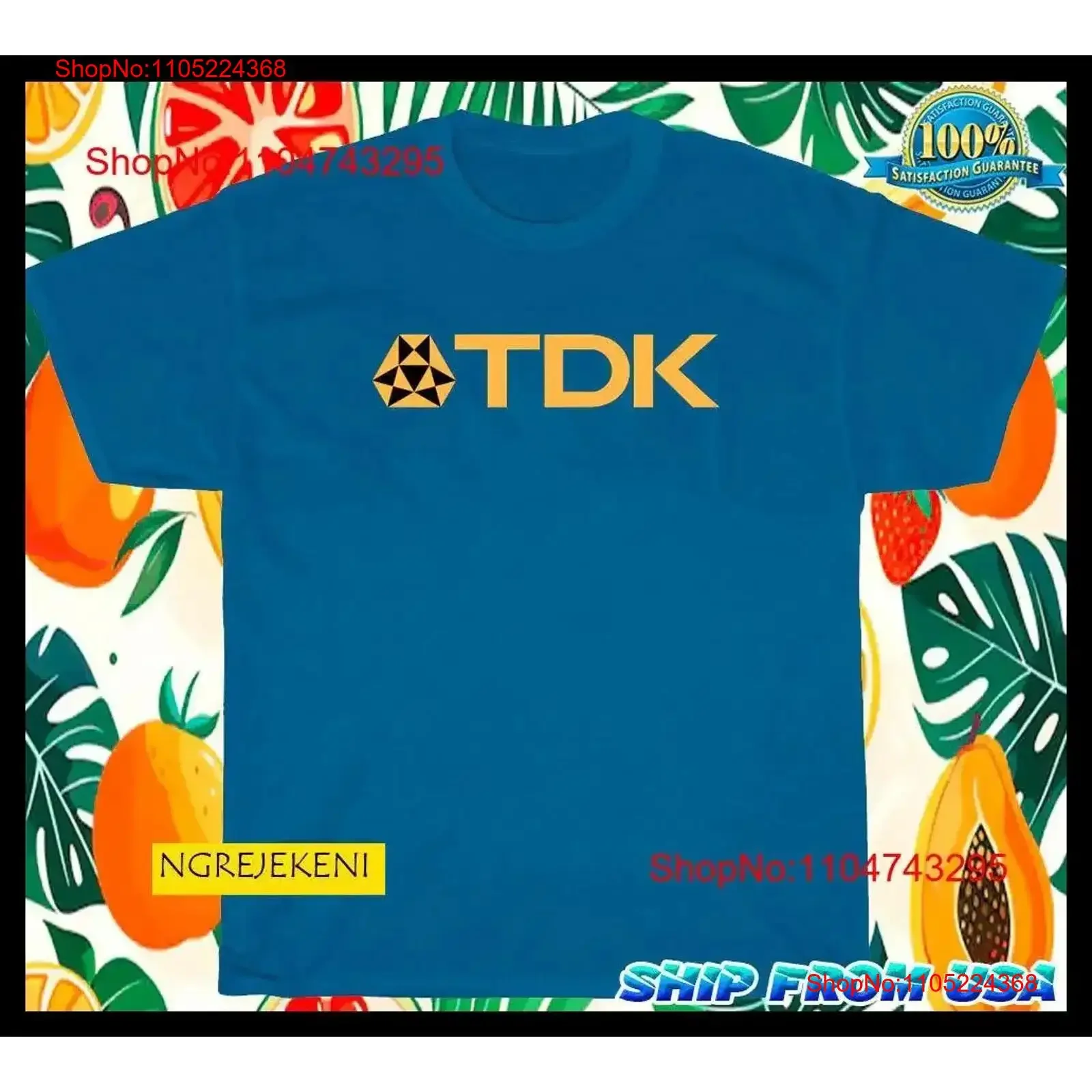 New TDK Lambda Corporation Logo american funny T Shirt SIZE S 5XL vintage Washed Versatile Top For Everyday Wear Stretched