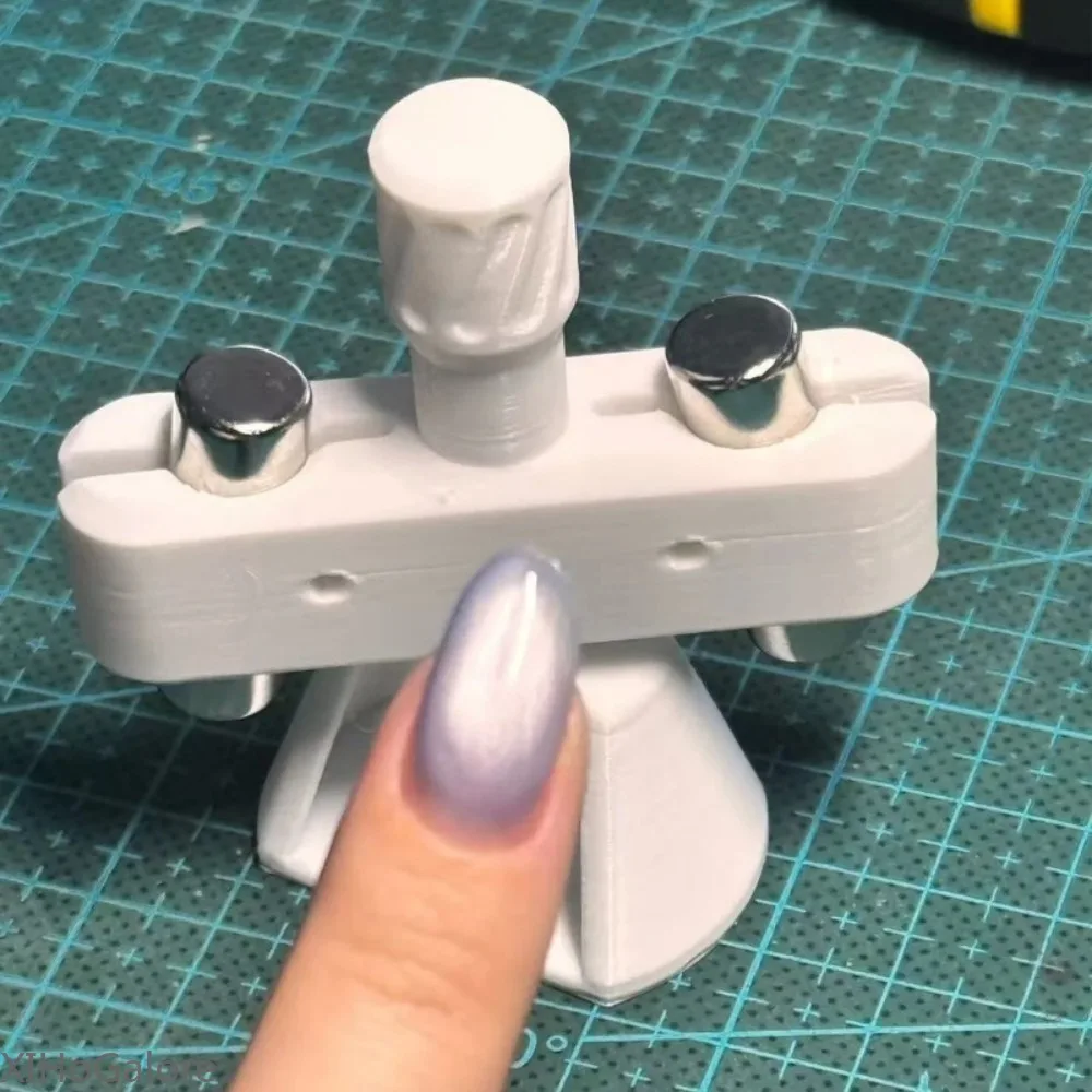 Outil magnétique pour ongles Gyroscope œil de chat imprimé en 3D, nouveau modèle 2026, puissant, avec perle de verre blanche, pour la manucure et les fournitures artistiques