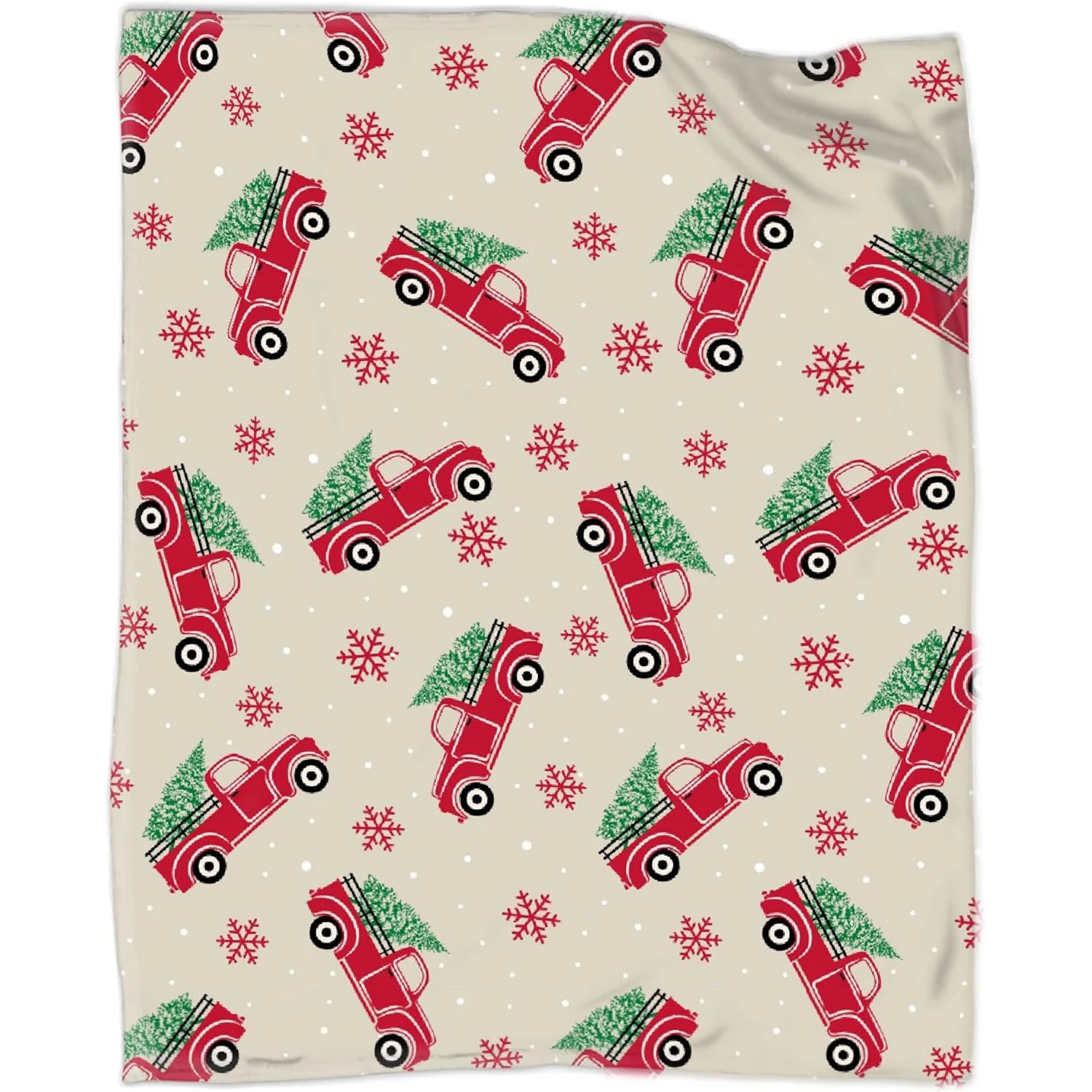 ﻿ Truck with Christmas Tree Blanket Gifts for Truck Lover ,Truck Fannel Fleece Throw Blanket Super Soft Throws Blanket