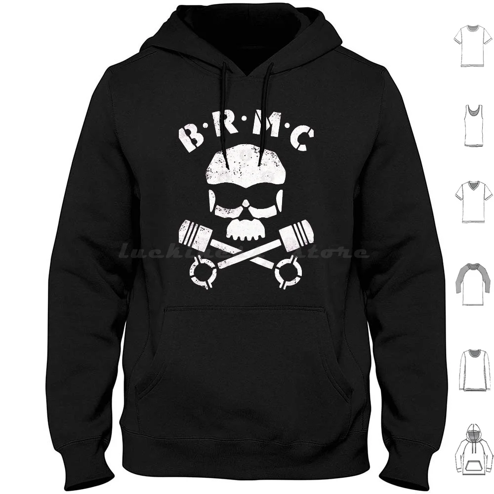 Skull Logo Hoodie cotton Long Sleeve The Wild One Biker Motorcycle Marlon Brando