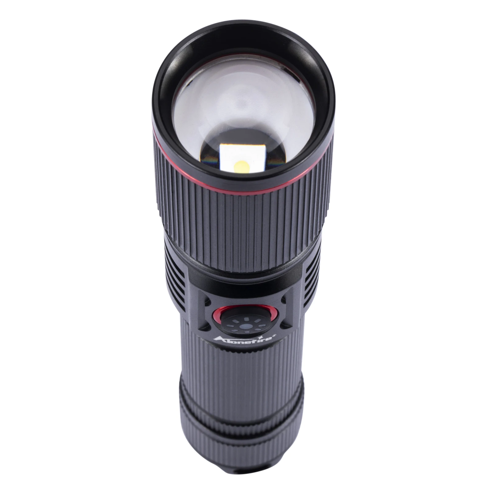 Linterna táctica LED recargable USB – Luz potente con zoom para caza - imagen 5