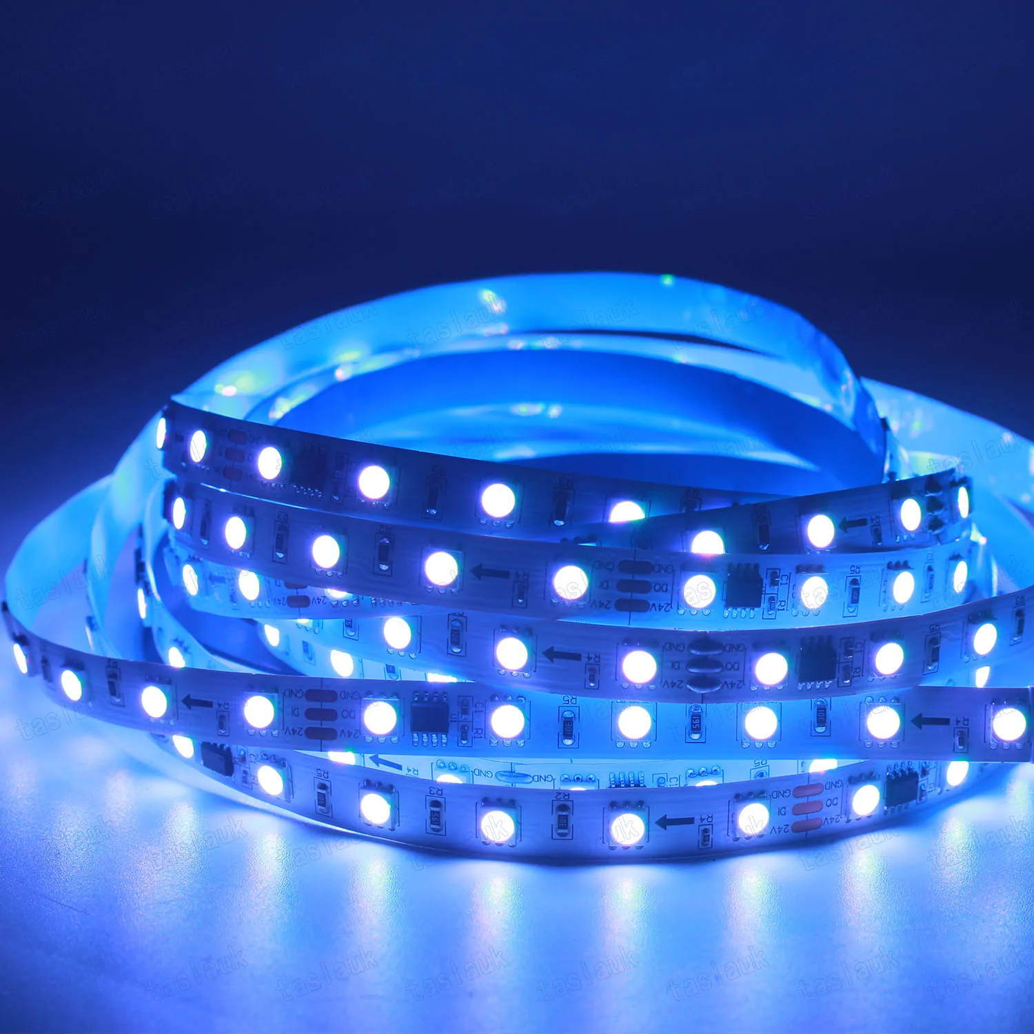 DC24V 12V WS2811 white black PCB led strip 5m 60leds/m,IP30/65 10pcs ws2811 ic/meter, White PCB, led strip Addressable Digital