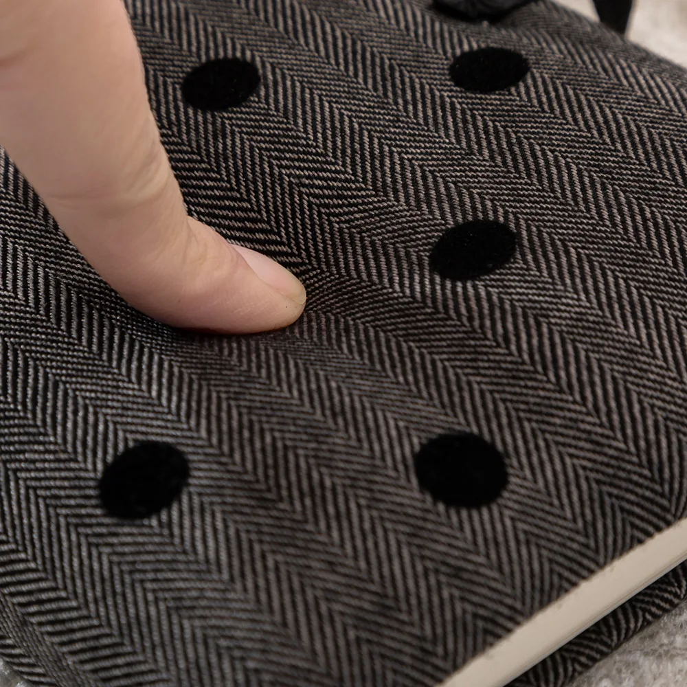 Stationery A6 Pocket Planner Grey Round Dot Cover Learning Papers Cloth Straps Notebook Mini Memo Pads Portable