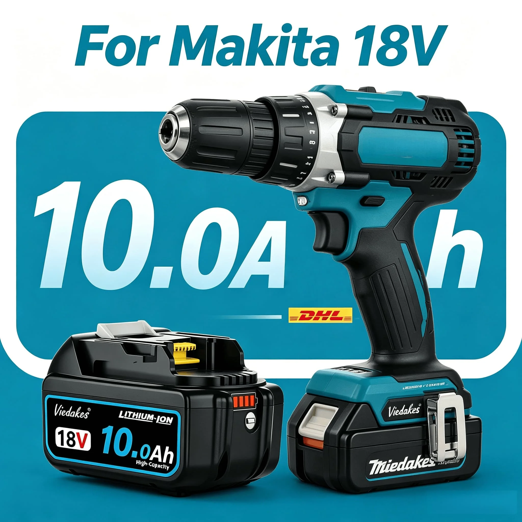 18V Battery For Makita 12Ah BL1840 BL1850B BL1860 Impact Electric Tool Battery for Makita Batterie Ersatz