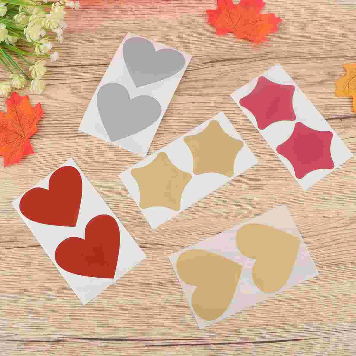 

50PCS Scratch Stickers Creative DIY Scratch Surprise Scratch Coating Stickers for Party Craft Postcards