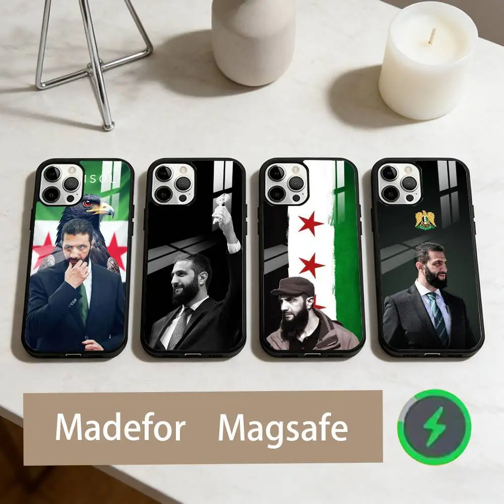 

Ahmed al-Sharaa Syrian Syria Flag Phone Case For iPhone17,16,15,14,13,12,11 Plus,Pro Max Magnetic For Magsafe Wireless Charging