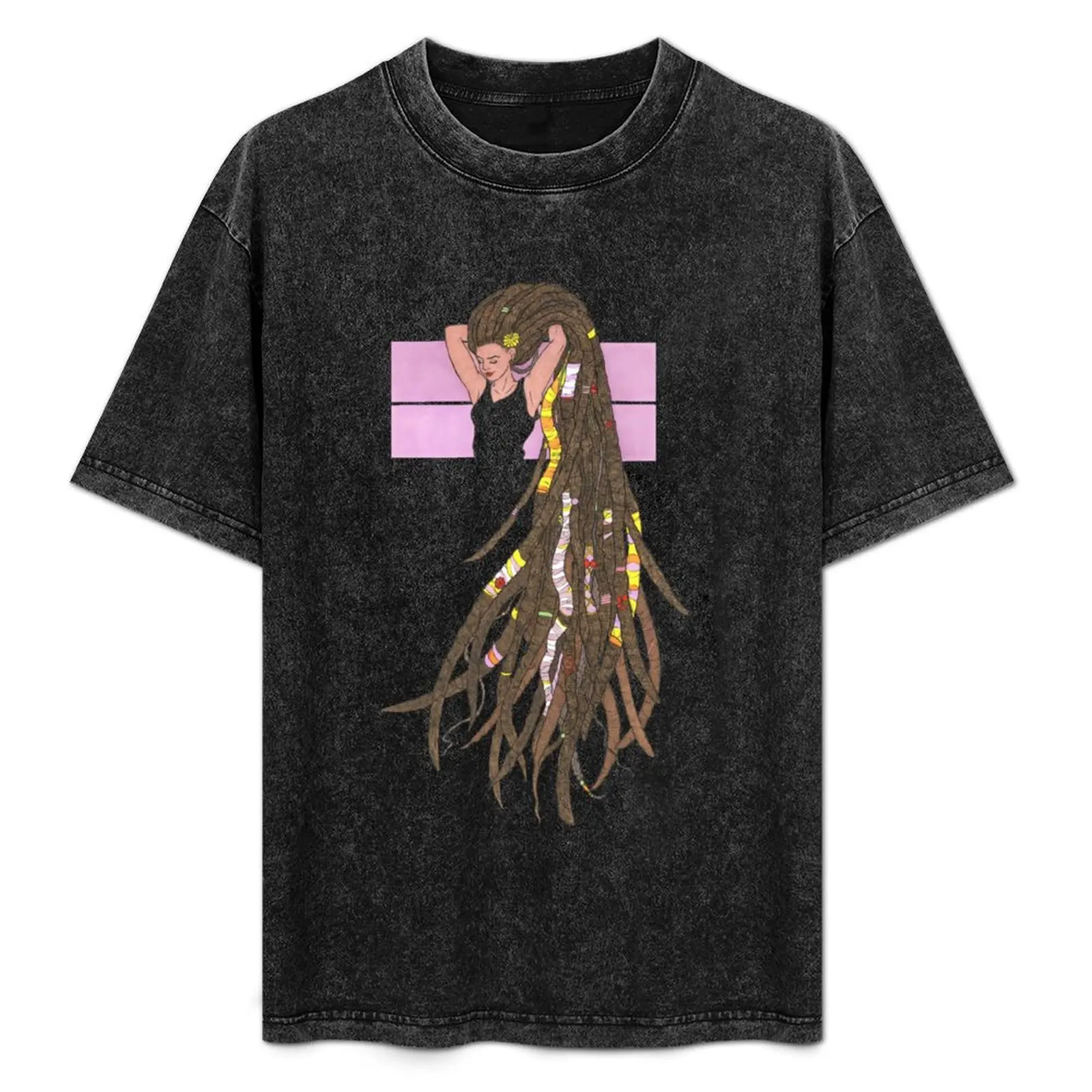 

Hair Don't Care T-Shirt All Match Print Short Sleeve Top
