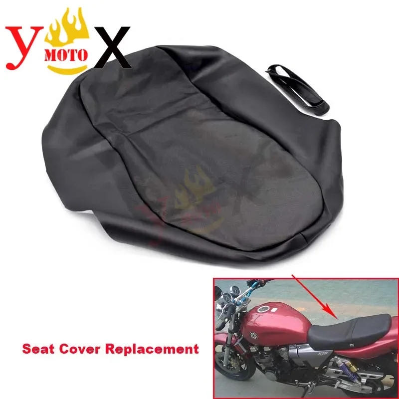 

Thick Black PU Leather Motorcycle Seat Cover Cushion Guard Protection Waterproof Replacement For Yamaha XJR400 old Model