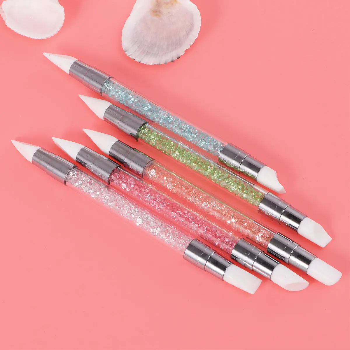 5Pcs Nail Art Tool Set Rhinestones Picker Double Head Dotting Pen Drill Pipe Professional Manicure Dotting Tools Nail Salon