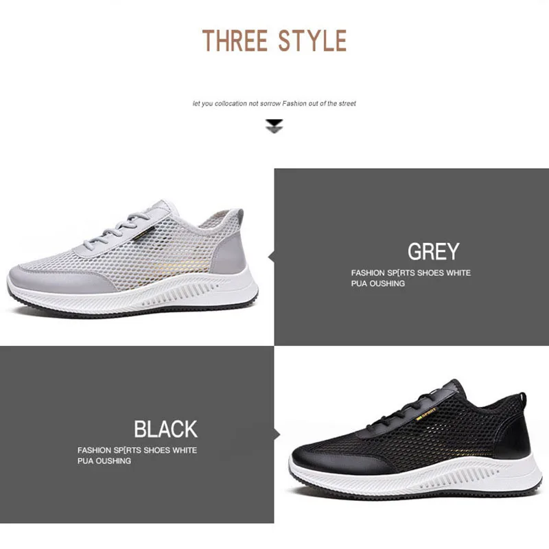 Oulylan Scarpe da ginnastica casual leggere da esterno Scarpe da corsa in rete da uomo Nuove scarpe sportive da uomo traspiranti estive grigie per scarpe da ginnastica da uomo