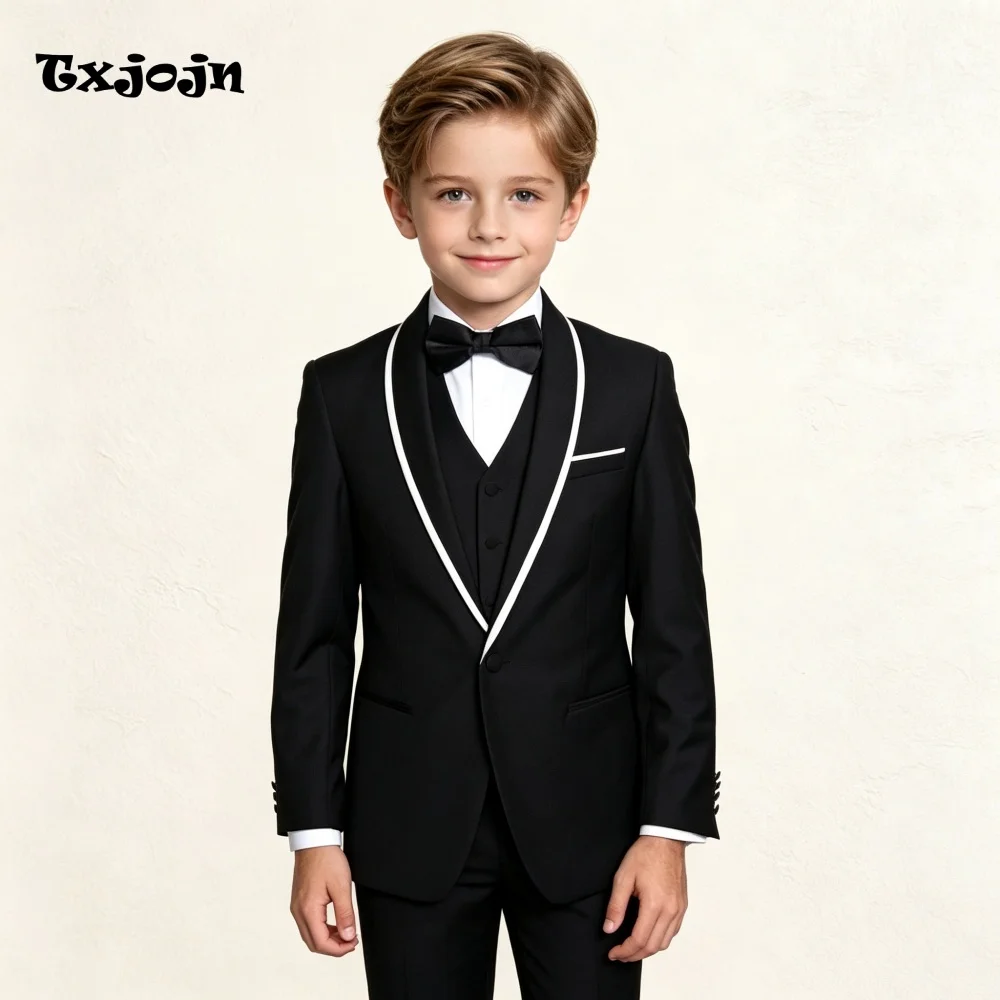 Formal Boys Suit Wedding Tuxedo Classic Jacket Vest Pants 3 Piece Set Formal Clothes Holiday Party Blazer Kids Custom Outfit
