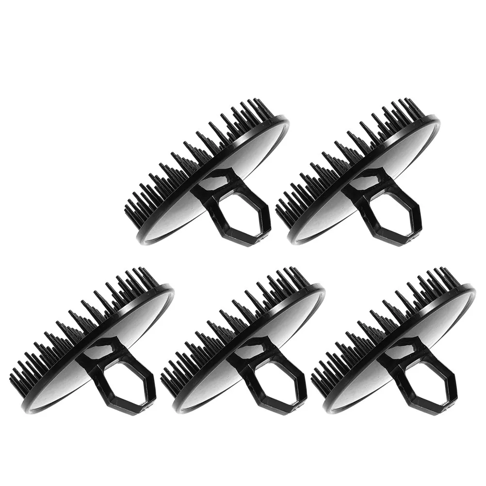 

Набор из 5 портативных пластиковых щеток для мытья головы с мягкой щетиной, массажер для кожи головы, для ухода за волосами и удаления перхоти, для путешествий