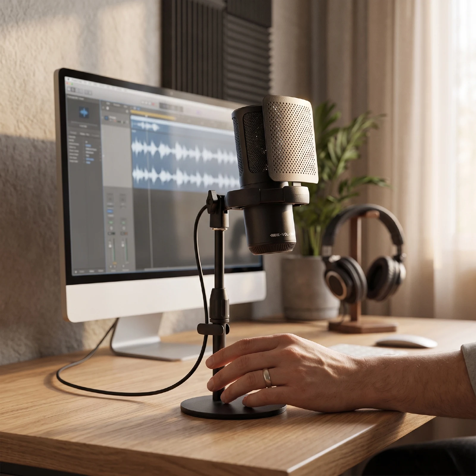 Gaming USB Microphone RBG Condenser Mic with Quick Mute Desktop Stand  Filter RGB Indicator Shock Mount Rotate Gain Buttons
