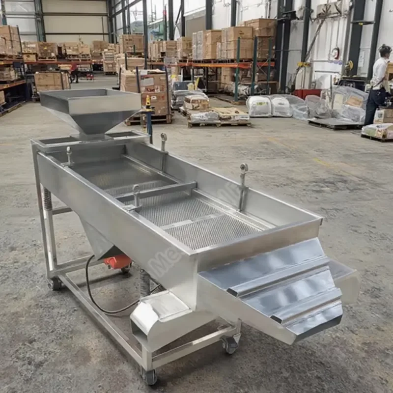 Cocoa Beans Linear Vibration Sieve Nut Vibrating Screen Small Rectangle Coffee Bean Screening Linear Vibrating Sieve Machine