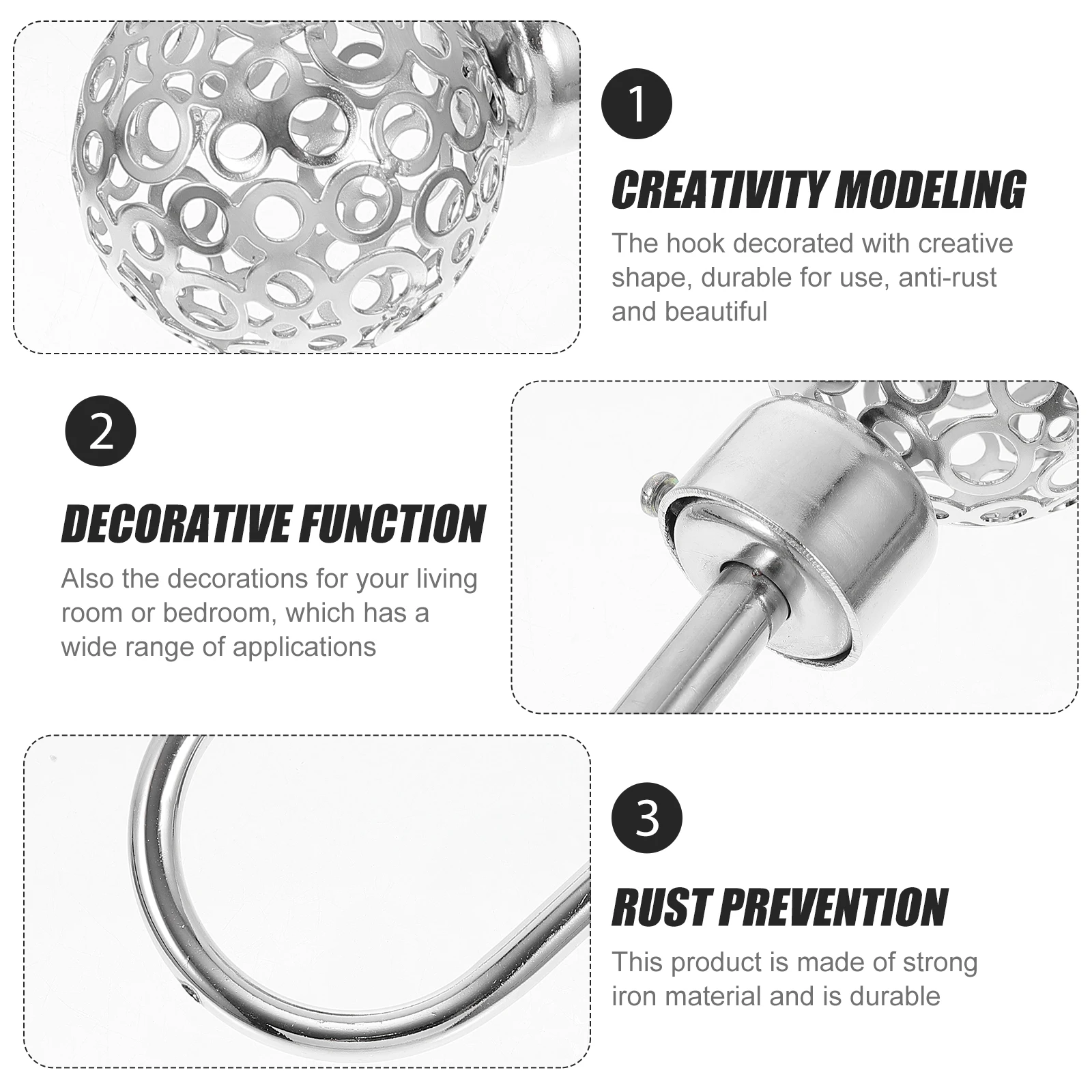 

Curtain Buckle Hook Tie-backs Tieback Holdback Curtains Decorate Hooks Tiebacks