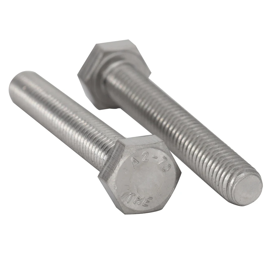 M3 M4 M5 6mm 8mm 10mm 12mm to 100mm 304 316 Stainless Steel SS DIN933 Bolt Metric Full Thread External Hex Hexagon Head Screw