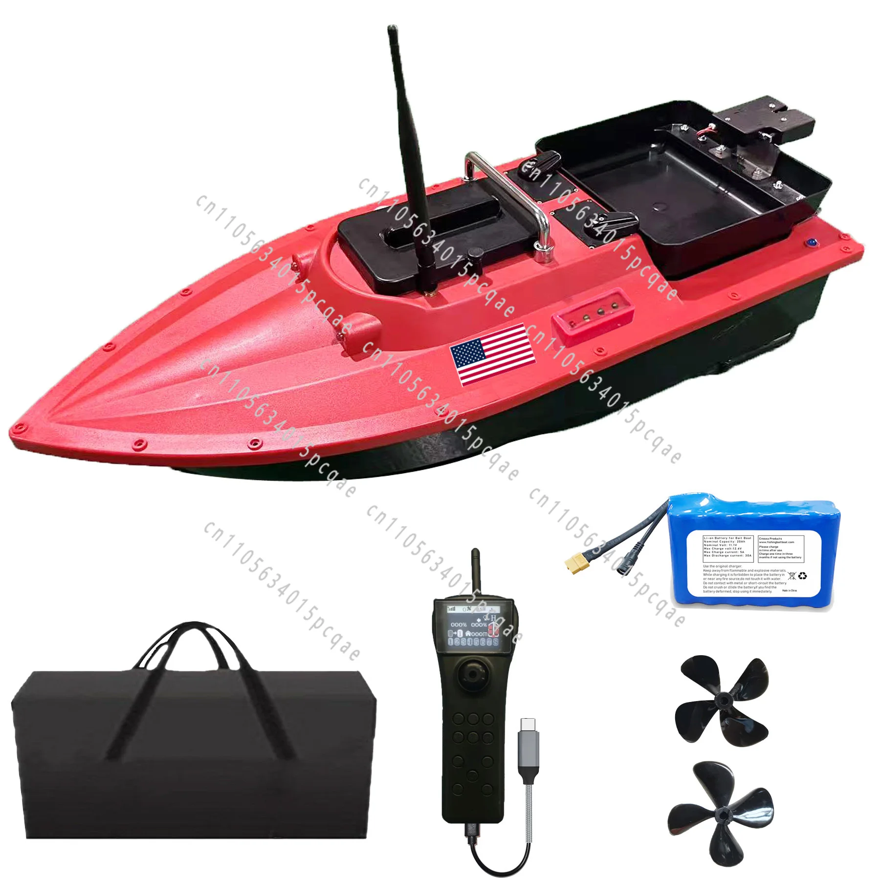 S70 12V 20A High Speed Waterproof 9.8 Km/h Remote Control Surfer Bait Boat Remote Control Carp Bait Boat